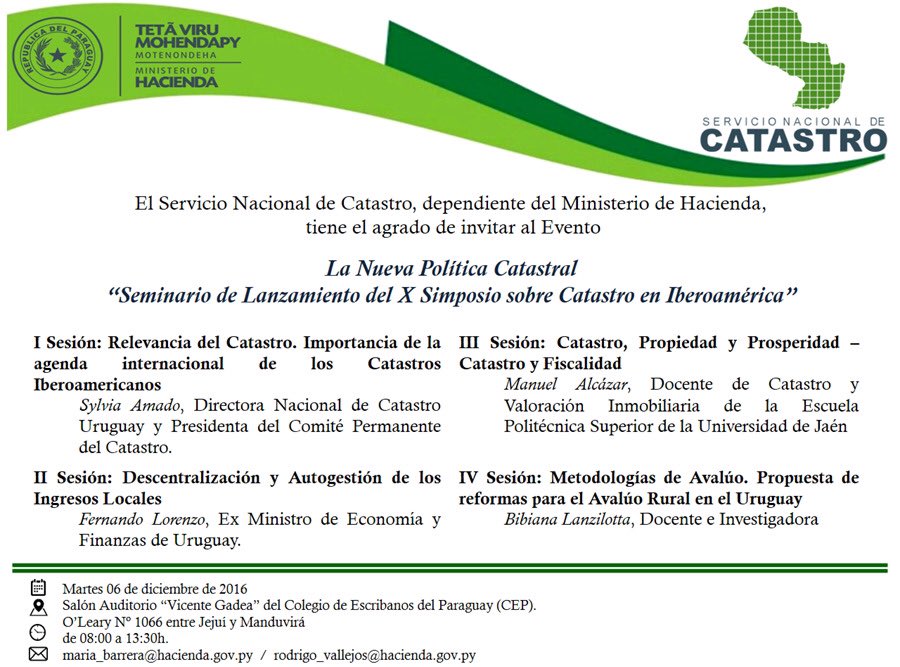 MEF_Paraguay's tweet photo. En instantes inicia el seminario de Lanzamiento del X Simposio sobre #Castastro en #LatAm en el Colegio de Escribanos del #Paraguay https://t.co/SC0E259H7s