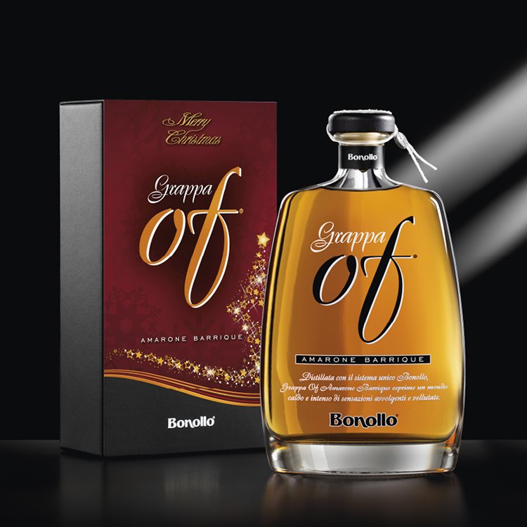 BonolloGrappaOf's tweet photo. Con il Natale alle porte, vi proponiamo la nostra Of Amarone Barrique vestita a festa! #OfBonollo #italianquality #grappa #holidays https://t.co/n6eL1OuJVl
