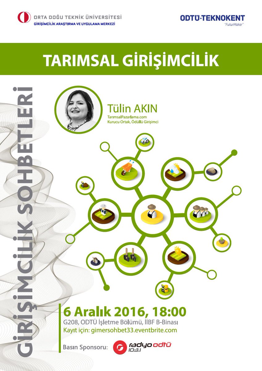 TRdeGirisim's tweet photo. Bugun 18:00'de yapılacak @tulinakin ile #girişimciliksohbeti @odtuisletme #G201 amfisinde olacak. Bekleriz! https://t.co/JPbYYlFEYf