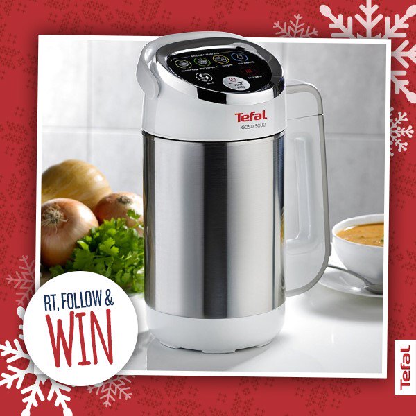RT and follow to #win a Tefal Easy Soup - perfect for whipping up a delicious warm lunch in no time. bit.ly/EasySoupTCs