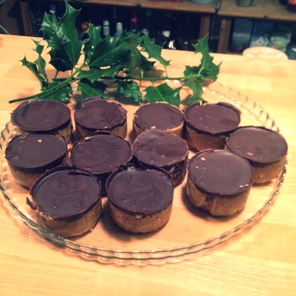 Fresh today: Peanut butter and chocolate biscuit rounds. £2 each.