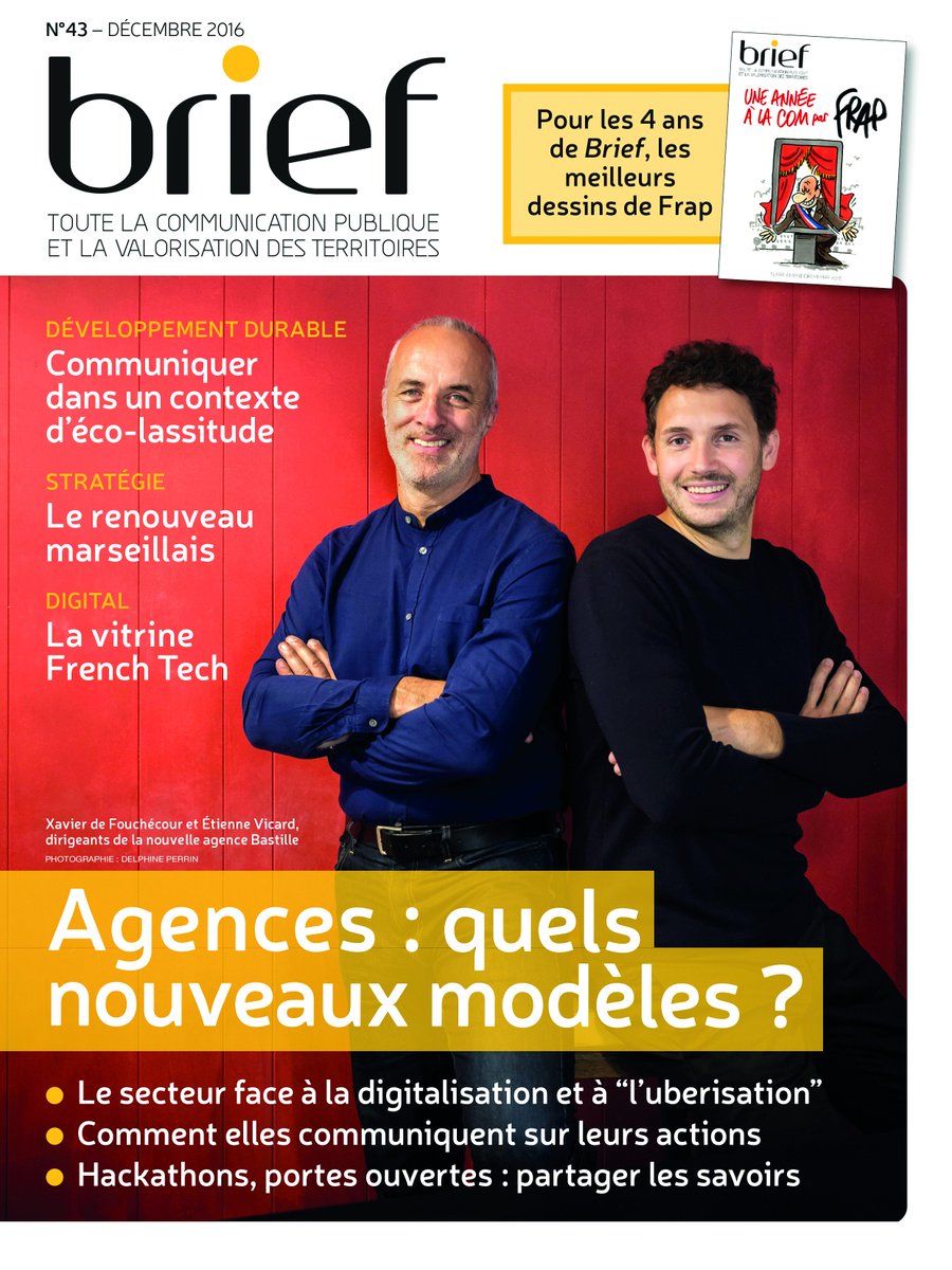 AgenceBastille's tweet photo. Bastille c'est... En couverture du @magazinebrief ! C'est officiel, @Souple_hop et @beaurepaire deviennent #agencebastille ! #markterr https://t.co/AzLNdQIrYD