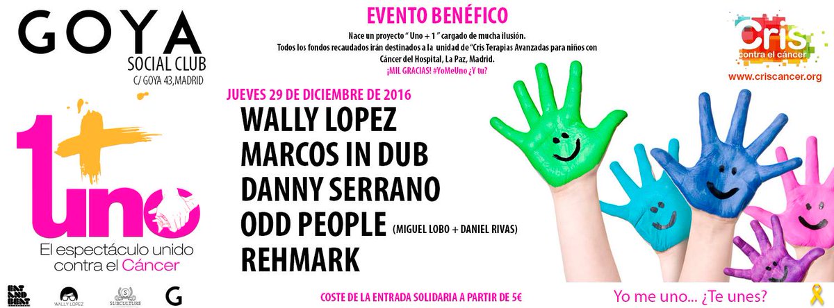 criscancer's tweet photo. No faltéis!!  "Uno + 1”  El espectáculo unido contra el cáncer https://t.co/gOZuIOfCZF @wallylopez https://t.co/3hljnjW3PY