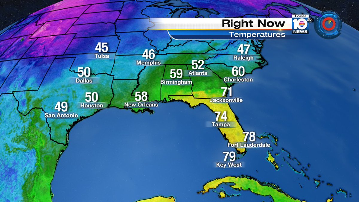 Florida by far the warmest in the Southeast https://t.co/5uRsiOZ6VK
