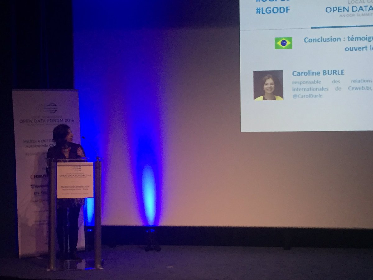 bbilloud's tweet photo. #LGODF @carolburle from #SaoPaulo presenting brazilian #opengov, #opendata and #LinkedData. Main challenge: enhance reuses! #CommunityMgmt https://t.co/AbORI3CCuO
