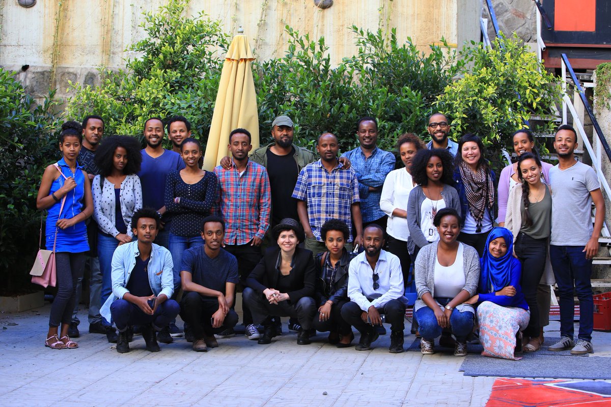 lettera27's tweet photo. Elena Korzhenevich &amp; Adama Sanneh in #AddisAbaba for @AddisFotoFest and #AddisAtWork with @aidamuluneh and #SimonNjami #AFF16 #DFAplc #art https://t.co/hiZFBcxf1Z