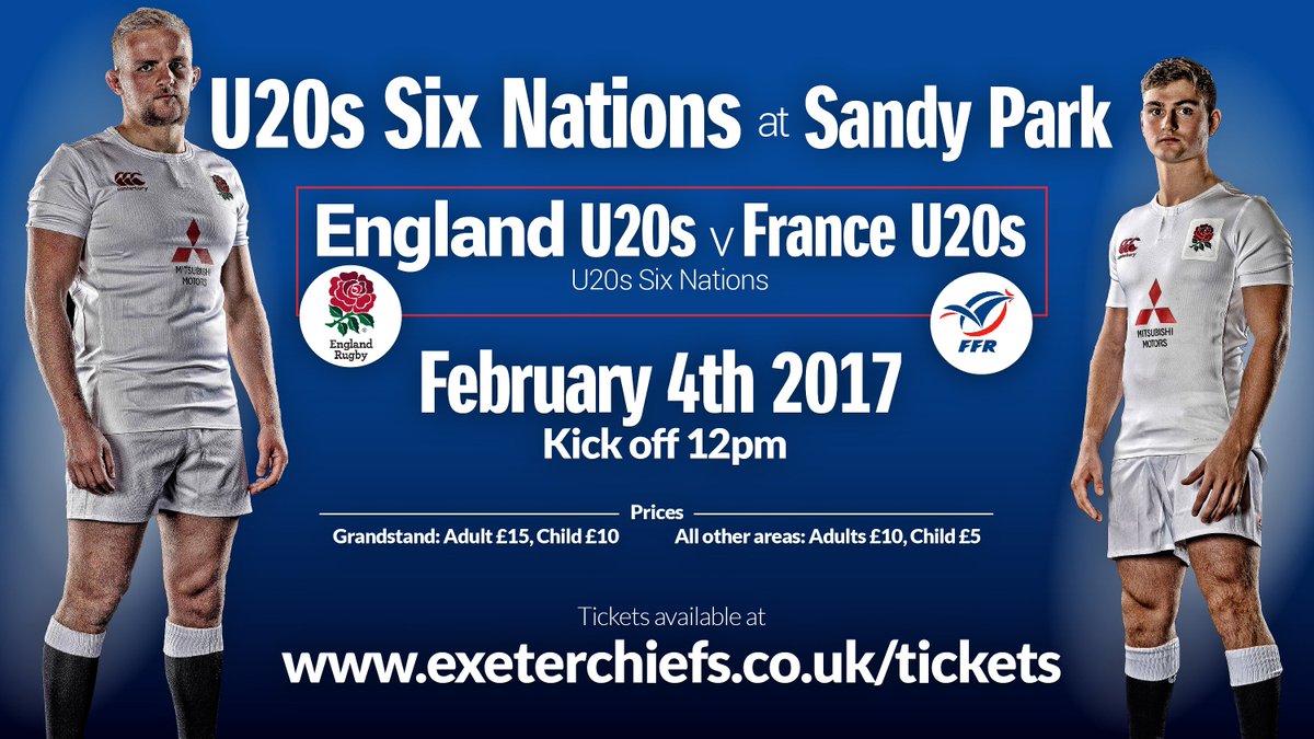 SandyParkExeter's tweet image. Watch the future stars of @EnglandRugby on 4th February at @SandyParkExeter when England U20s take on France U20s ow.ly/gdxh306RqD0