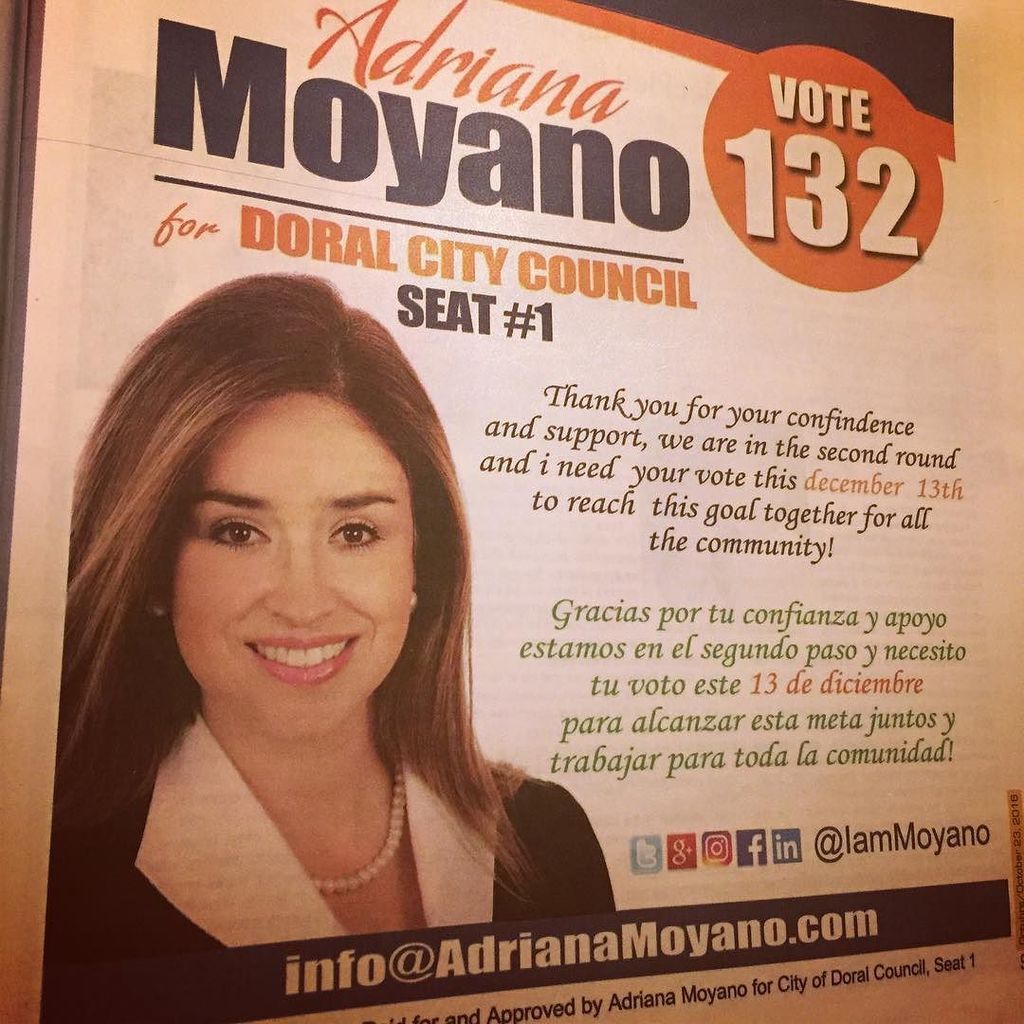 IAmMoyano's tweet photo. Your vote is important ! VOTE 132 !!! Doral needs your support ! 
@LuigiBoria

#LuigiBoriaForMayor #LuigiBoria #Lui… https://t.co/P8c1yEwvh9