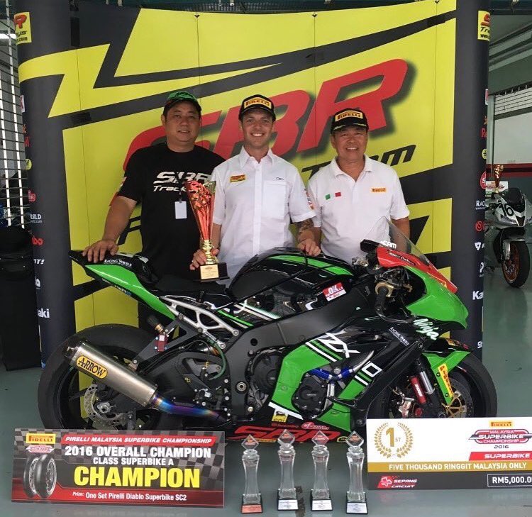 CameronDonald86's tweet photo. Icing on the cake for 2016, Malaysian SBK champion. I dedicate this win to my good friend Joseph Lee for his support &amp; friendship. #1 https://t.co/ADcTm8q5q6