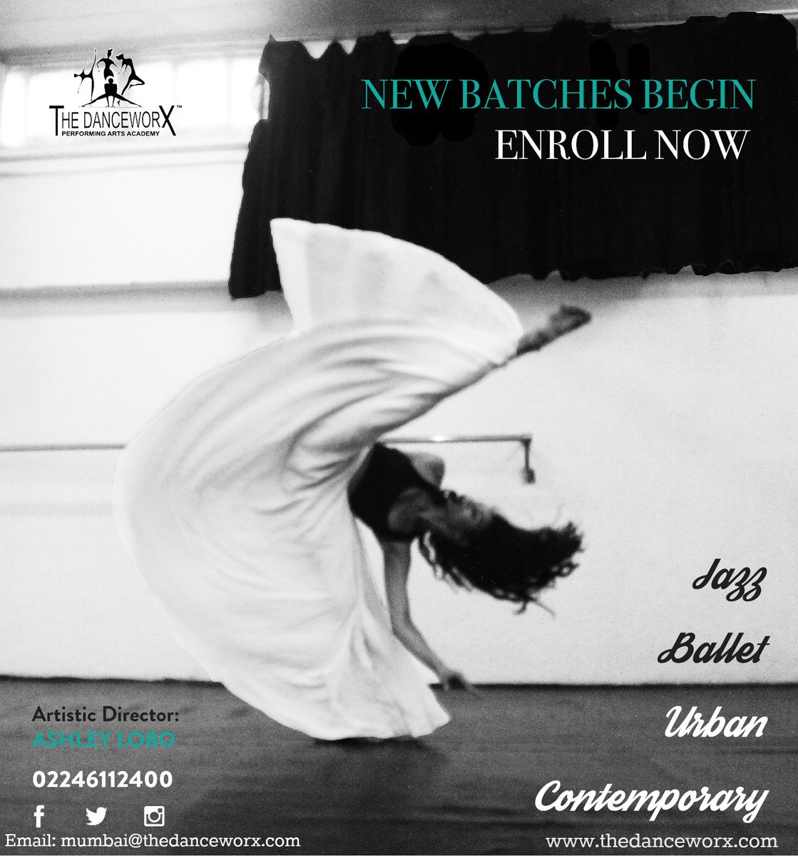 TDX_Official's tweet photo. NEW BATCHES BEGIN!!!
Learn international styles like Jazz, Ballet, Contemporary &amp; Urban
#Kids batches also available.
Contact:022 46112400 https://t.co/NJxuPcXhKr