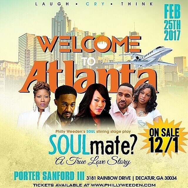 Joy105com's tweet photo. ATLANTA! #HitStagePlay  #SoulMate  Feb 25th #sheistaralhicksdawson  .@iamalvinfrazier .@tiffreneemusic .@BlackMrRogers28  #theatricalpace https://t.co/g6vs1CCLsw