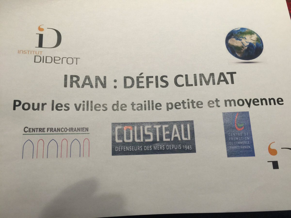 InstitutDiderot's tweet photo. 🇫🇷🇮🇷 Merci @CFranceIran @CPCFI_Paris #FondationCousteau pour cette matinée de travail productive autour du #DéfiClimatique
@InstitutDiderot https://t.co/E2Mhwuxi5W