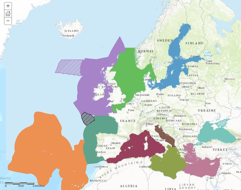 New map from @EUEnvironment defines marine regions in Euro seas; will help member states with #MSFD & #MSP directive bit.ly/2gfSMao