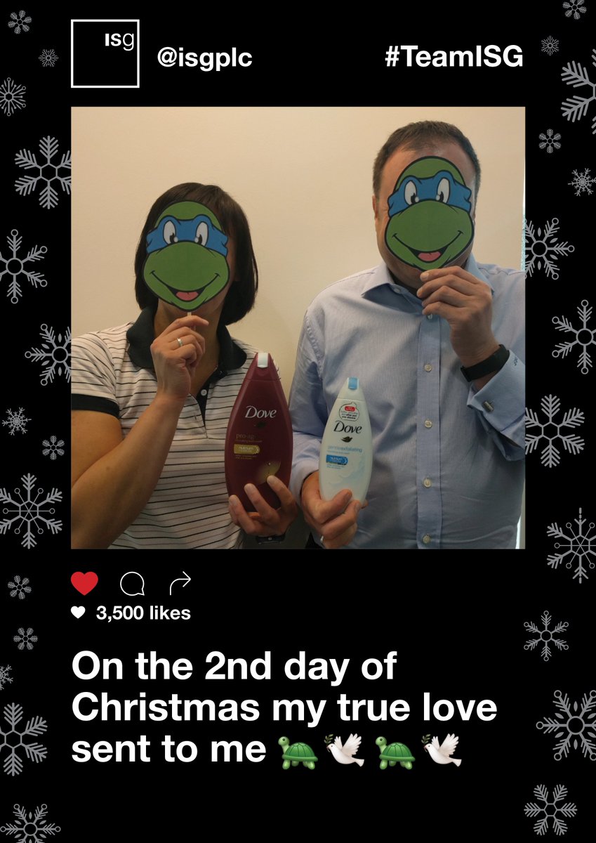 Day 2 <a href="/ISGplc/">ISG</a> - Two (ninja) turtle Dove(s)
#TeamISG - Group Finance
Happy Cowabunga Christmas !!!