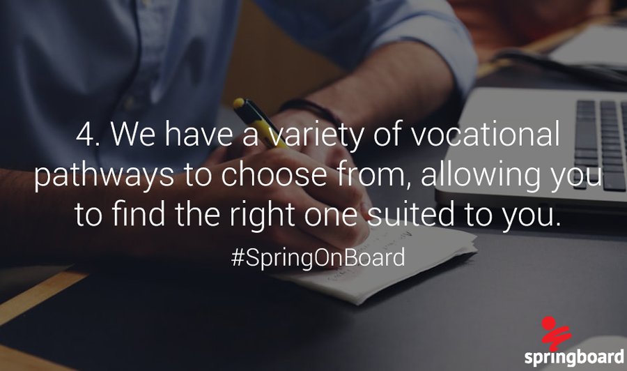 Springboard_NE's tweet photo. Day 4 of 5 #benefits of joining Springboard. We make sure we offer the best #support possible to any every person who join us #SpringOnBoard https://t.co/iXTr4J53Pl