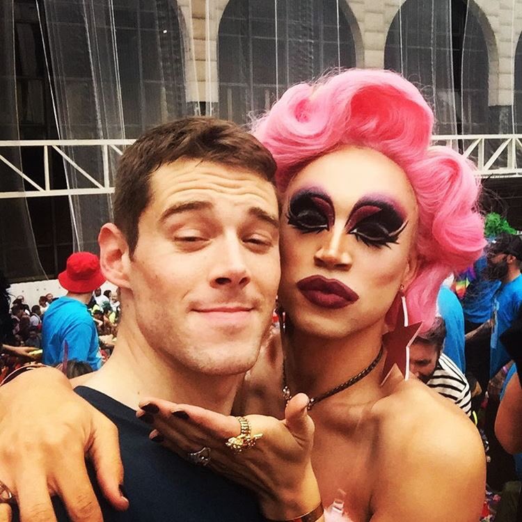 LaMonaDivine's tweet photo. With my boo @BrianJacobSmith on set of @sense8! 🌈💖✨💖💕
#Sense8 #S8S2 #dragqueen https://t.co/GAomEWKvMv