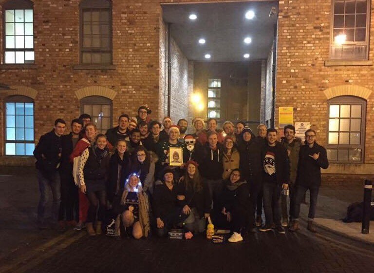 NTUUltimate's tweet photo. Little picture from last night! Amazing Christmas meal to end an amazing term. #Frizzmas #SecretSanta #Hooters https://t.co/GrcnbjaeM8