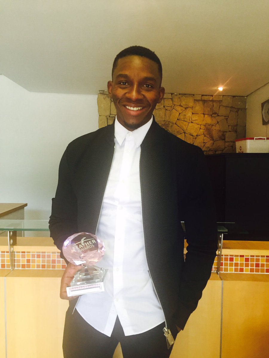 FeathersSA's tweet photo. #ChevyFeathers2016 Best Styled Male winner @Lawrence_Maleka popped into our office to collect his 1st ever Award! Isn't he just gorgeous?! π https://t.co/tMeRDAurbP