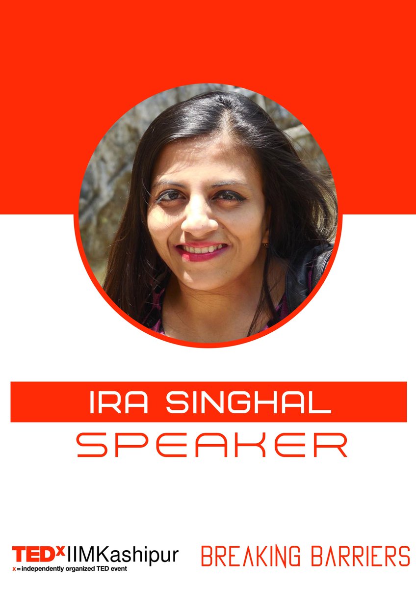 tedxiimkashipur's tweet photo. Meet the speaker. Here is Ira Singhal, the #tedxiimkashipur speaker @IIMKpv on #dec10. #breakingbarriers #tedx https://t.co/CkzLOyTvT8