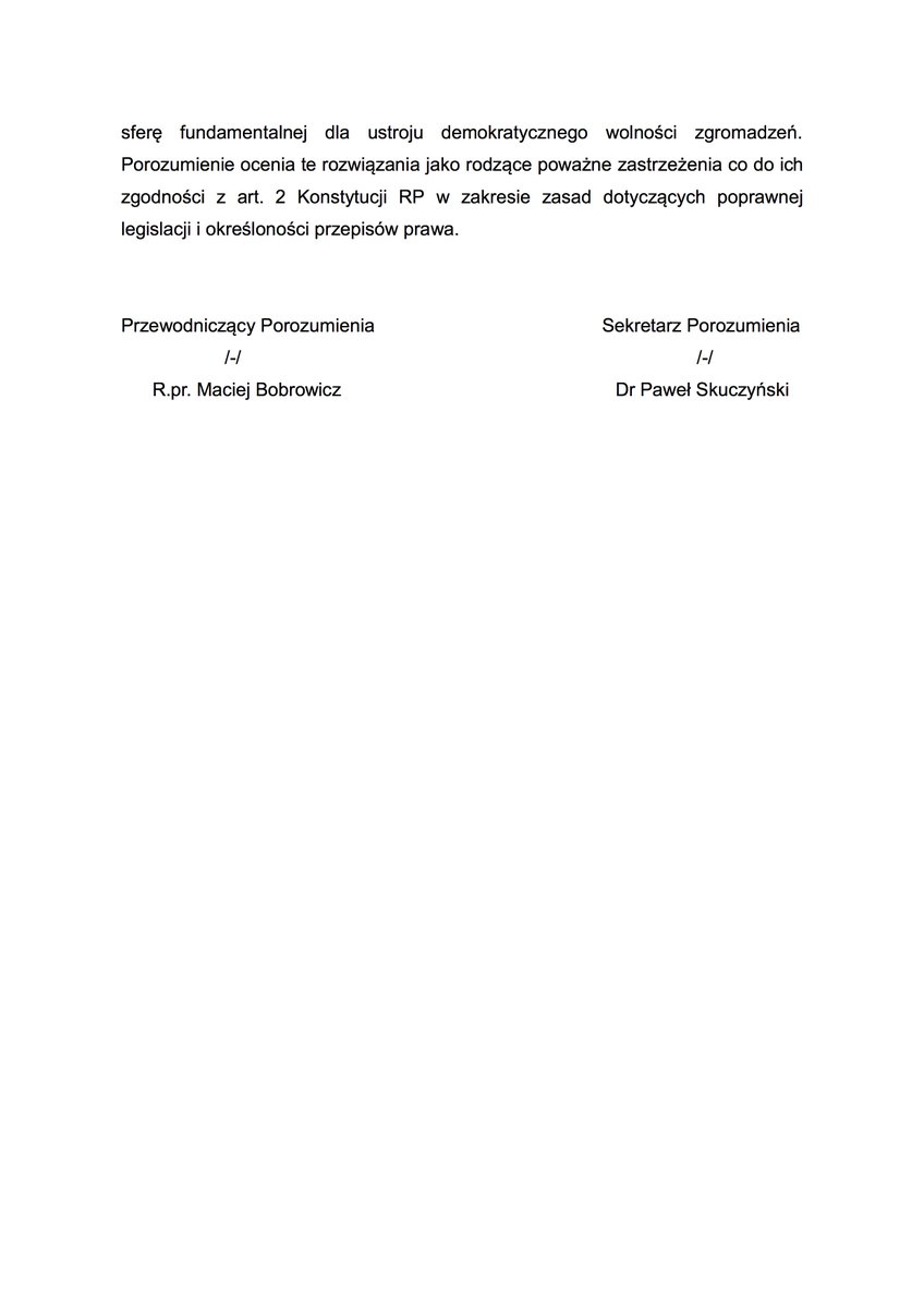radcy_krrp's tweet photo. „Porozumienia samorządów zawodowych i stowarzyszeń prawniczych” przyjęli stanowisko dotyczące zmiany ustawy  – Prawo o zgromadzeniach. https://t.co/Ny72EB7Q4c