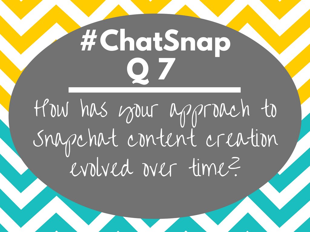KrisGillentine's tweet photo. Q7 How has your approach to Snapchat content creation evolved over time? #chatsnap https://t.co/dWBfztMYjt