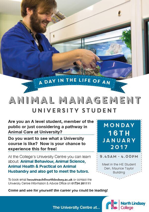 Do you want a career with animals? Come and spend the day with our Animal Management team and see if we can help get you there!