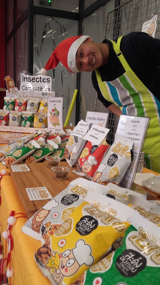 CRICKEAT_'s tweet photo. Dégustation des grillons de Noël à la direction générale #SNCf de #Montpellier 

#lesbonsinsectes #Ariac  #Insectescomestibles #Crickeat https://t.co/AQzyNA39Ph