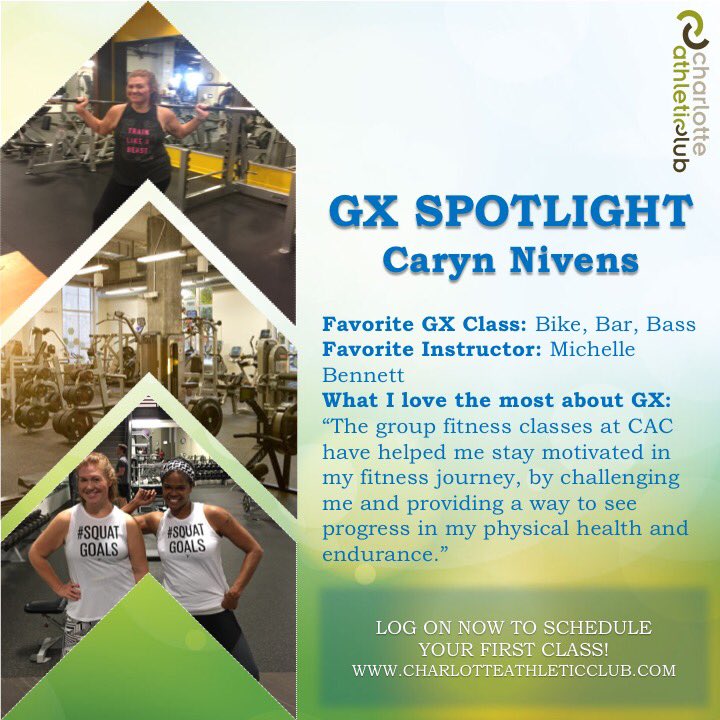 CltAthleticClub's tweet photo. GX SPOTLIGHT - Caryn Nivens
"The group fitness classes at CAC have helped me stay motivated in my fitness journey..." https://t.co/yRdGijiCII