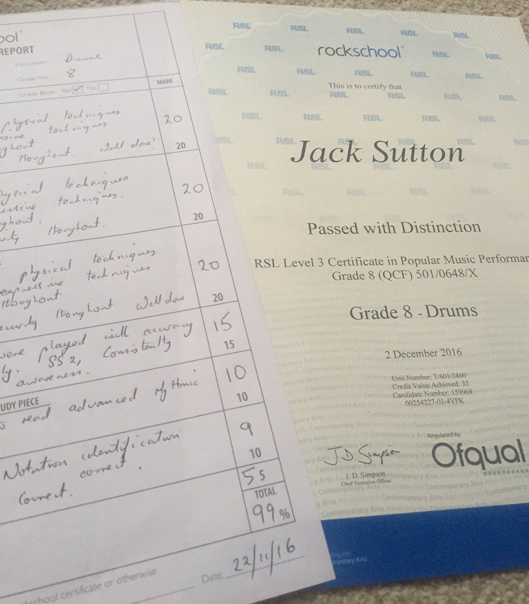 RhythmDynamics's tweet image. Certficates have arrived.17 year old Jack Sutton pulled out every stop in the book this time #someachievement #soproud @RSLAwards