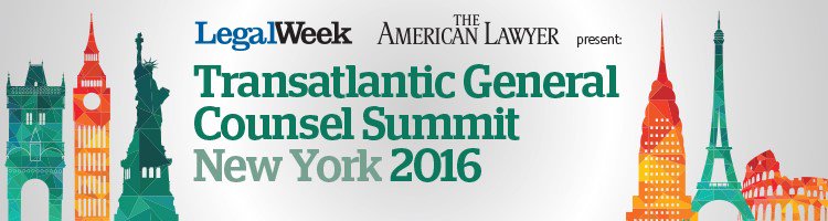 LegalWeekEvents's tweet photo. Transatlantic General Counsel Summit New York 2016 - December 7 - LAST PLACES AVAILABLE Register at https://t.co/fJPArTN09l #TransatlanticGC https://t.co/fRWHV0xvxR