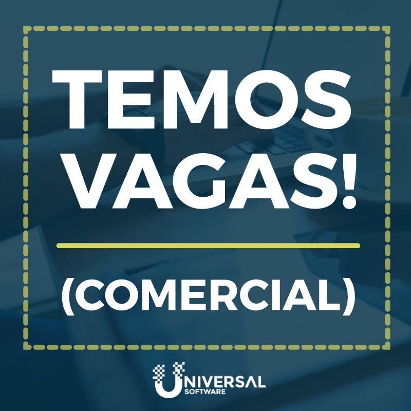 unsoftware's tweet image. Quer fazer parte de um time em crescimento? 🚀🚀 Venha para a #UniversalSoftware! 
Vagas para #ConsultorComercial  ➡bit.ly/2gLLWKr