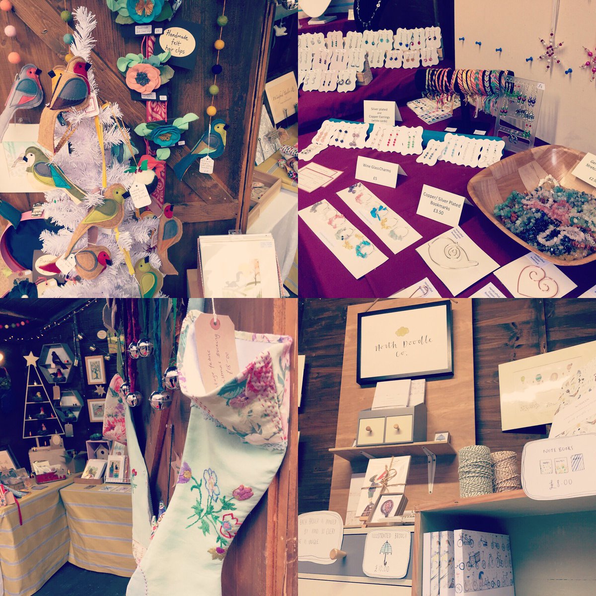 Some of the beautiful homemade Xmas gifts &amp; crafts at Judges Lodging Small Business Market. The stalls change on Thursday so act quickly.