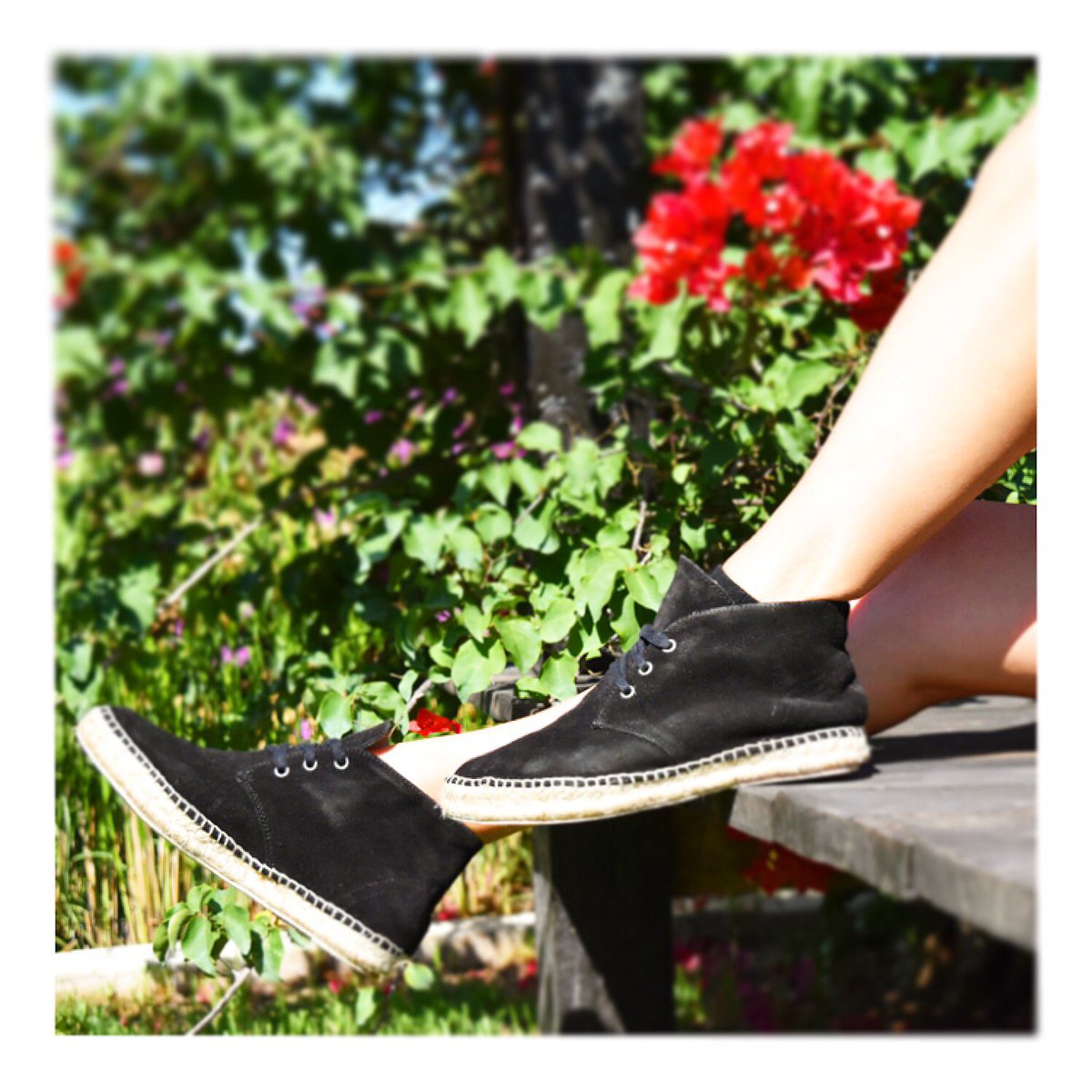 Solillas's tweet image. 🌺 Espadrille Boots - Black Suede 🌺