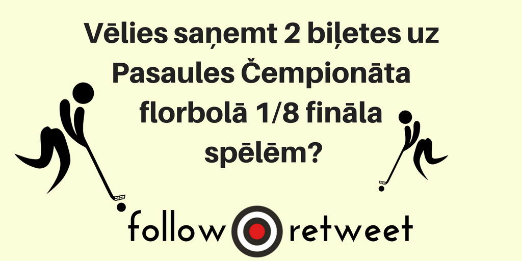 #KONKURSS Izlozējam 2 biļetes uz trešdienas spēlem!Seko mums &amp; spied RT! 
Rīt 9.30 paziņosim uzvarētāju!
#optibetkonkurss #florbols #WFCRiga