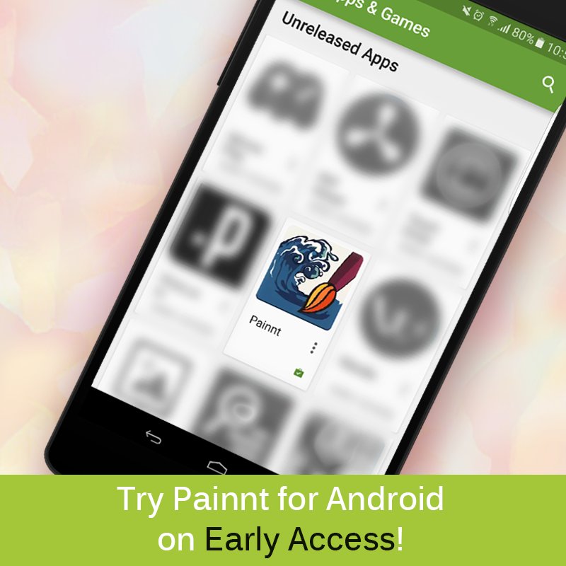 moonlighting_io's tweet photo. #Painnt is now on #Android! 😄 Open the Play Store and tap on #EarlyAccess to download #photoapp #digitalart #painntapp https://t.co/WILGmgs7sM