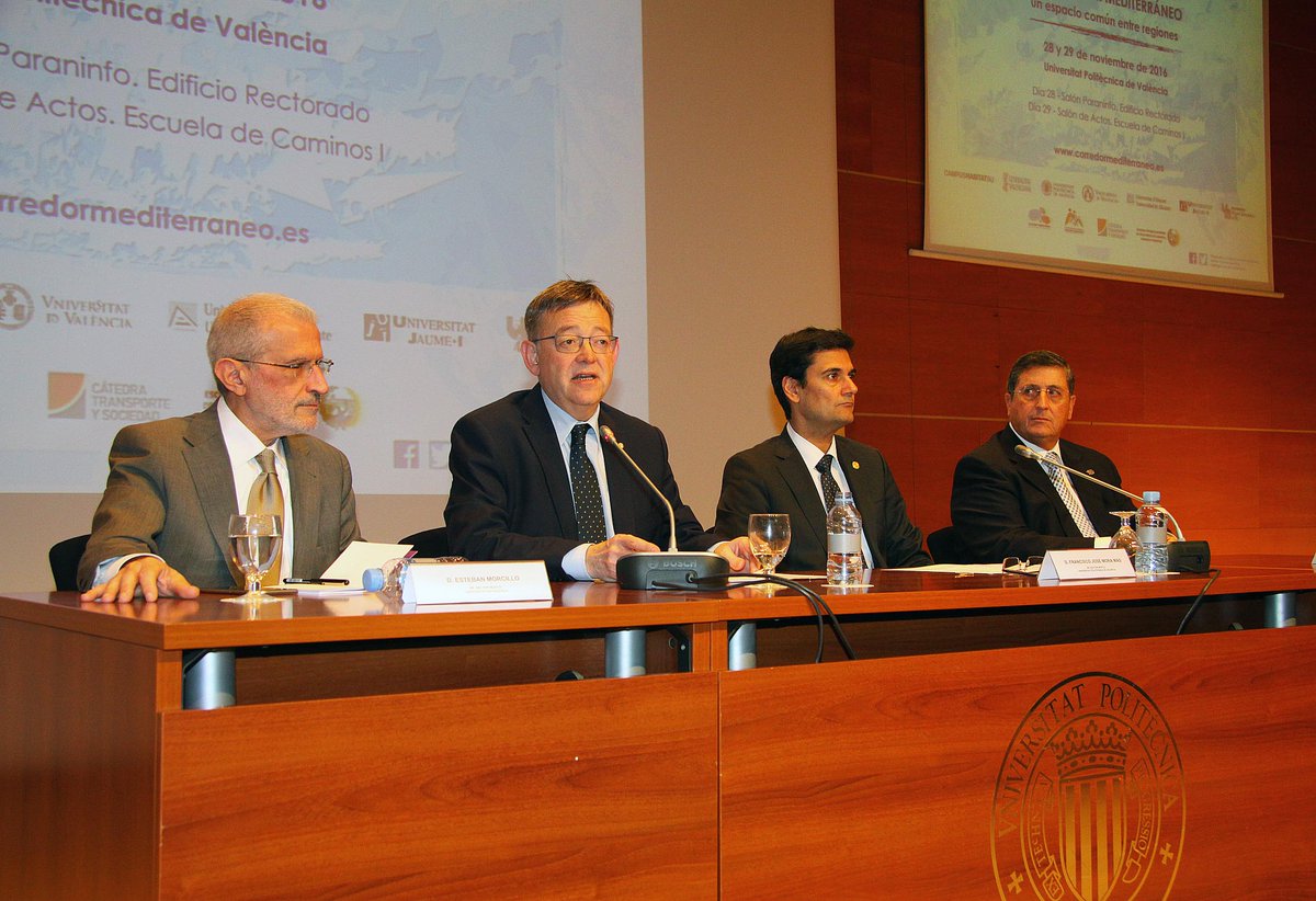 Placer de contar con la presencia del President de la GV, para la Inauguración del Congreso @corredormedit  #corredormediterraneo