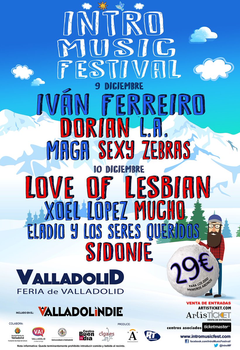 IntroMF's tweet photo. 📣  SORTEO #IntroMusicFestival DE UN ABONO DOBLE haciendo RT a este tuit 🍀

ABONOS ➡️  https://t.co/DsM59qhuUl https://t.co/47RebfZ3YA