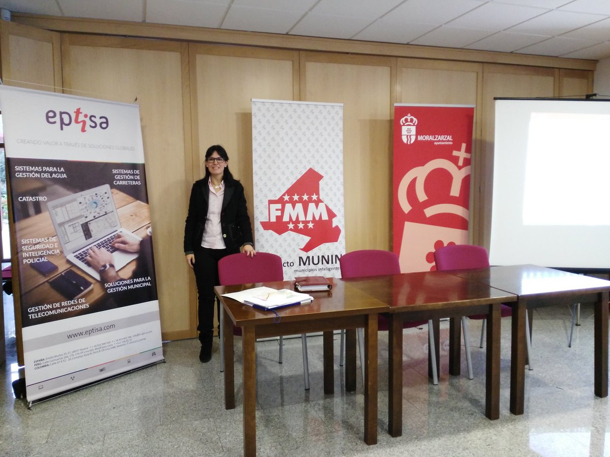 PaloVerdejo's tweet photo. #eptisa en Moralzarzal.#IV encuentro comarcal del oeste de la Comunidad de Madrid.Proyecto MUNIN (municipios inteligentes)'#FMM https://t.co/WgwDmy85Pa