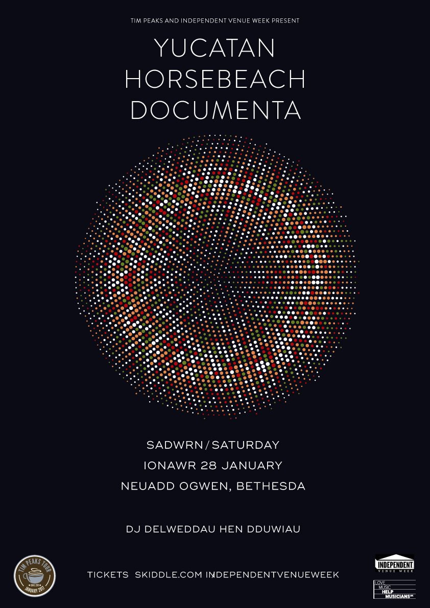 Announcment! Neuadd Ogwen is now an official  @IVW_UK venue. Jan 28 we have a gig put together by Tim Peaks <a href="/Tim_Burgess/">Tim Burgess</a> as part of the week