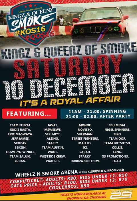 wheelznsmoke's tweet photo. See LIVE spinning action on the 10th Dec @ Kingz & Queenz of Smoke #KOS16 #QOS16. THEN later its #DecemberDownSouth https://t.co/CYYS7x7xWv
