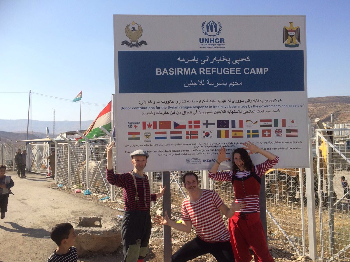 CWBIreland's tweet photo. Our team are busy bees right now in #Iraq working with the @unhcr to bring smiles to refugee communities across the region. Day 2 #Basirma https://t.co/kBHXIpLGbs