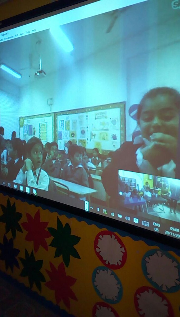 coco_teejay's tweet photo. Skype session with miss Namrata 'class in Kota, India. #SkypeaThon @MSFT_EDUNigeria @SkypeClassroom https://t.co/tr4TBfs3A2
