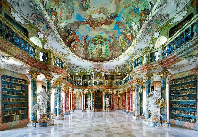 womensart1's tweet photo. Beautiful Libraries series, Wiblingen Abbey, Germany (2012) by German photographer Candida Höfer #womensart https://t.co/vzZmhWmnCP
