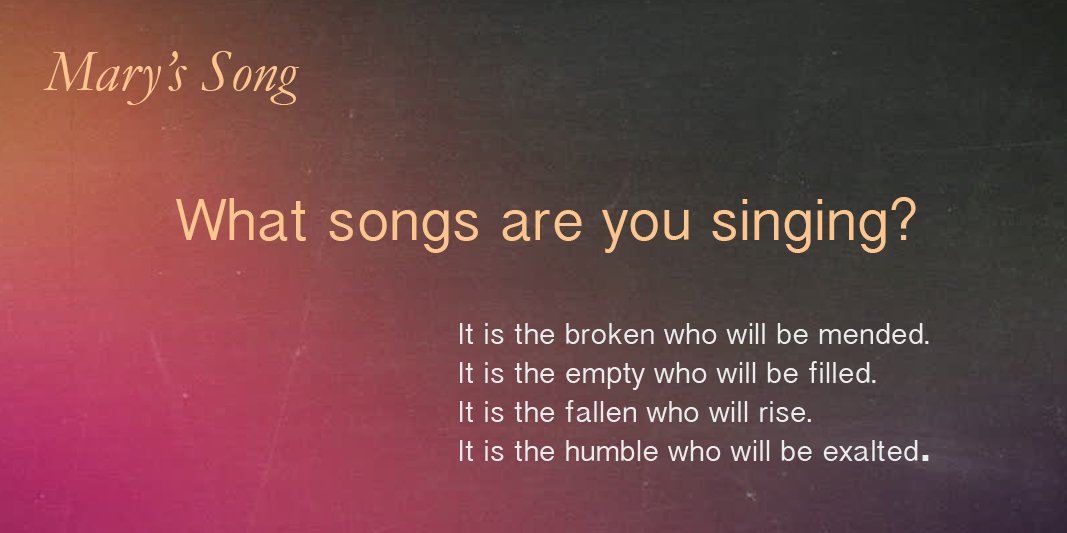 regenerationoak's tweet photo. Mary believed in our revolutionary God, lived out His revolutionary ways, and sung about it. -Pastor Albert, Luke 1:46-55, Songs of Advent https://t.co/PiEhfCNCxE
