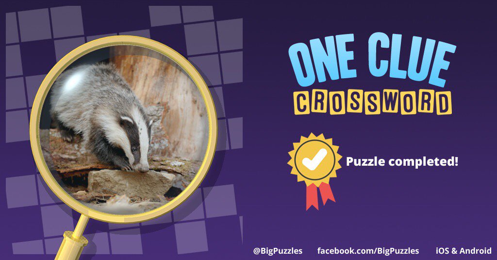 I completed a puzzle in One Clue Crossword. Play now for free! onecluecrossword.com #OneClueCrossword