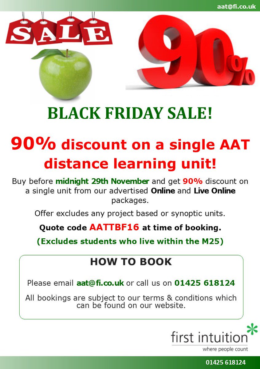 Today is the last day to save 90% on our #AAT courses.  Get award winning materials, and tutor support for under £20. #teamFI #lastchance