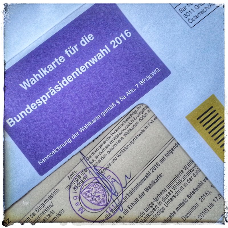 Living_Austria's tweet photo. Nichtwählen gibt's nicht! #VdB #Austria #bpw16 https://t.co/fuVVIvIirM