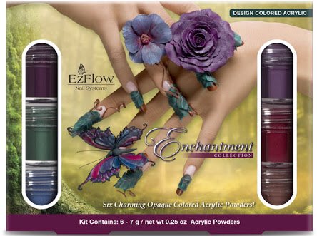 wondernailsa's tweet photo. EzFlow's Enchantment Collection offers 6 charming, opaque colored acrylics in deeply rich hues #wondernail #ezflow #acrylic #nails #nailart https://t.co/r9si2yKRio