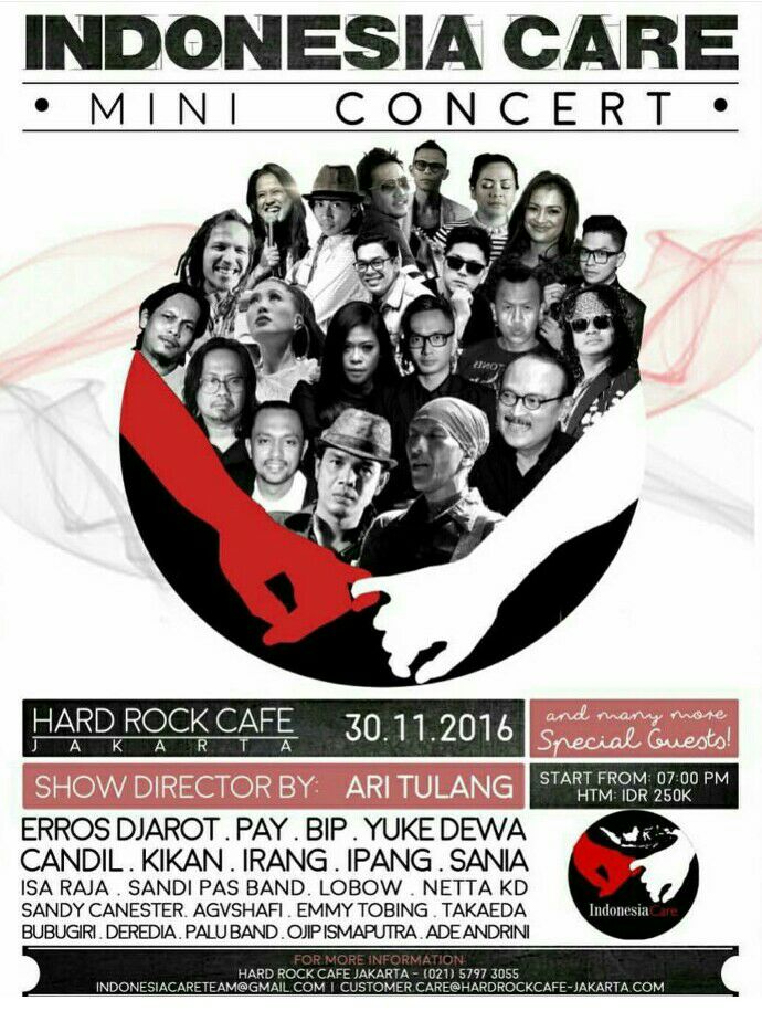Kami akan perfom untuk <a href="/indonesiacare_/">Indonesiacare</a> besok jam 7 malam di Hardrock Cafe JKT #CareandGo #IndonesiaCare