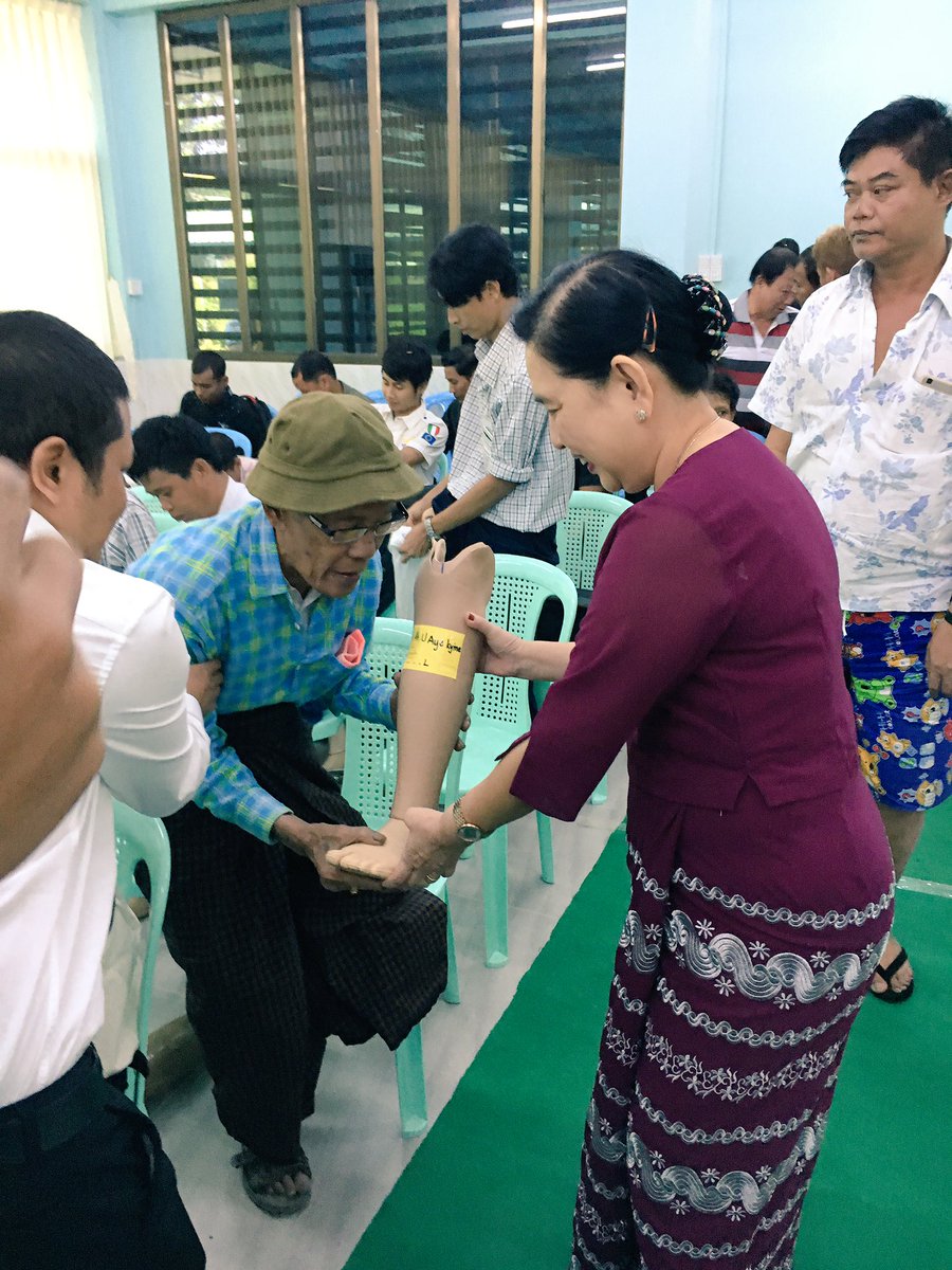 thaiembmyanmar's tweet photo. The unit provided 54 customized artificial legs for Myanmar amputees that uplifts the quality of life to our friends https://t.co/EhO0qznSV2 https://t.co/92SB75Hi1N